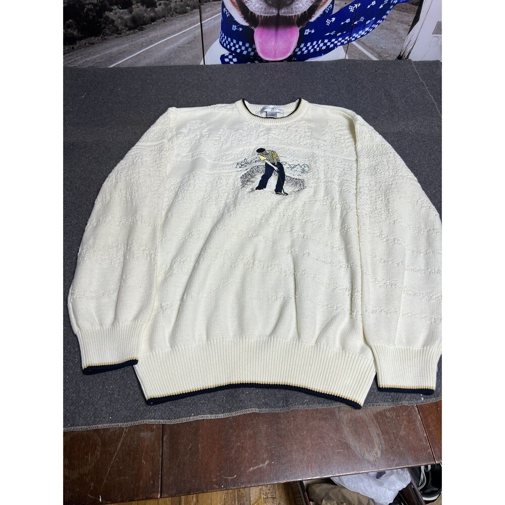 Vintage Cypress Links Knit Sweater Size XL Long Sleeve Golf Men's 46 Pull Over